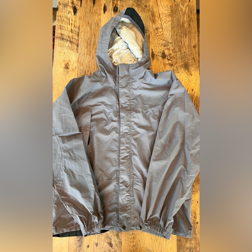 L.L. Bean Men's Gray Rain Jacket
